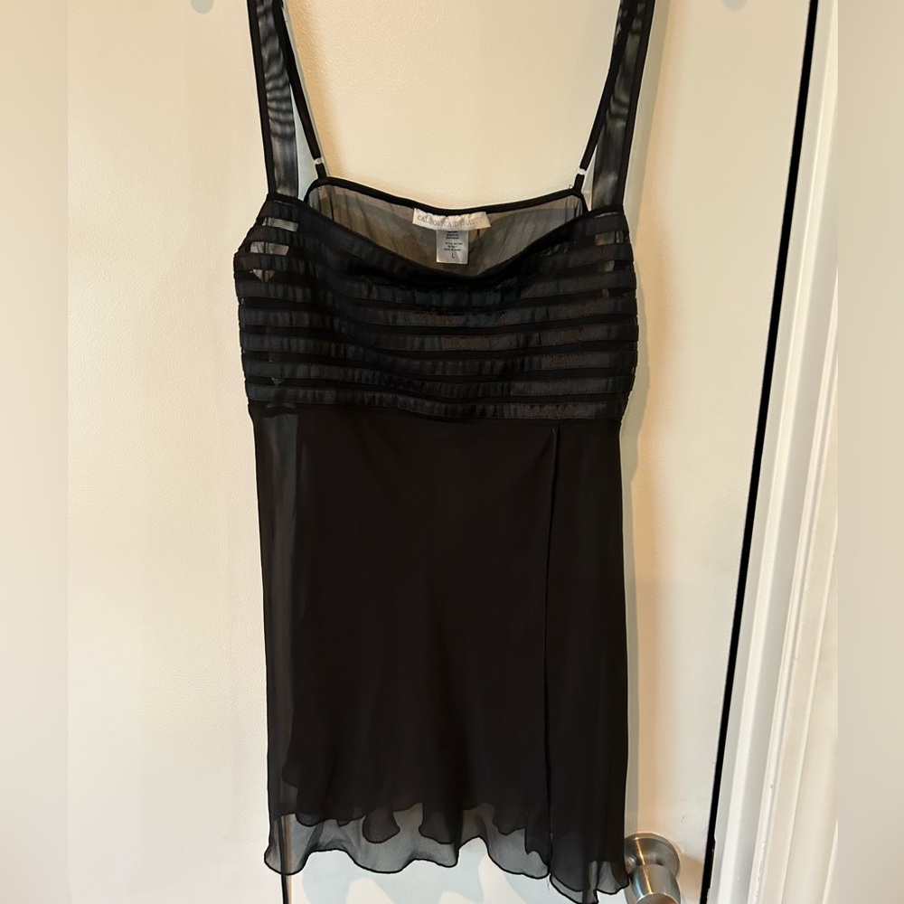 Nightie Elegant Black Sheer- large